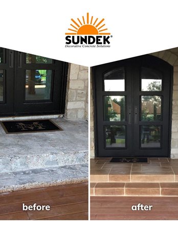 Resurfacing Concrete Entryway