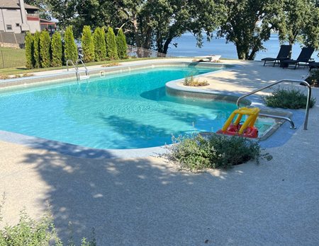 resurfaced pool deck