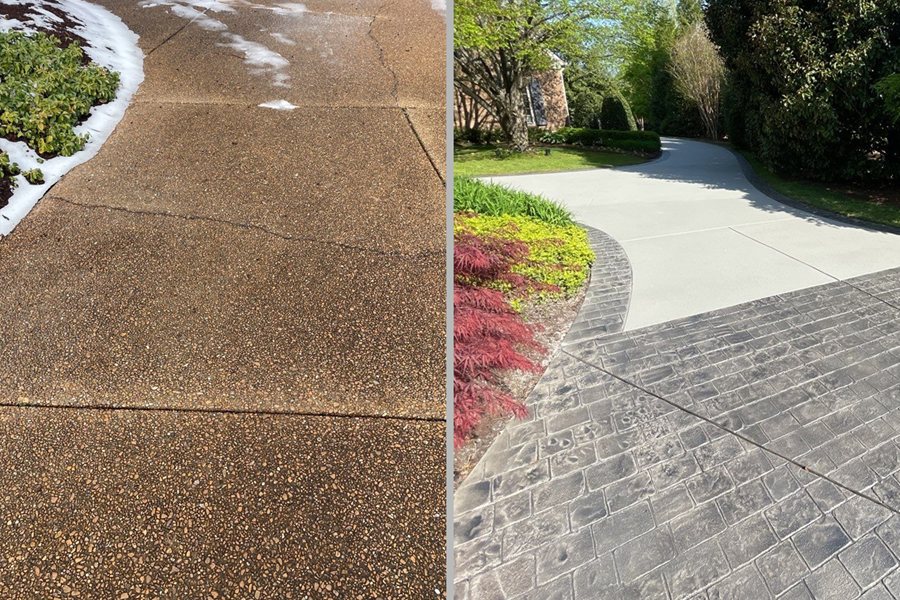 Before And After, Concrete Driveway Resurfacing
Test
SUNDEK of Nashville